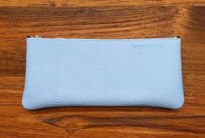Leder Mäppchen Ianis taubenblau